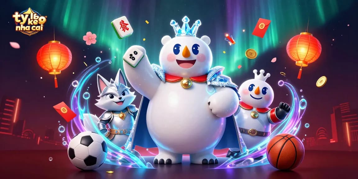 Bet on ty le keo nha cai with an enchanting 3D casino illustration featuring dynamic sports elements.