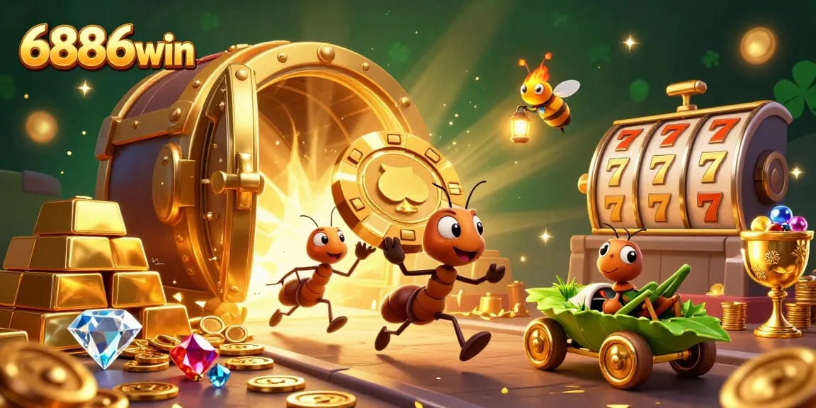 Win big with 6886win's exciting gaming experience featuring vibrant characters and treasures.