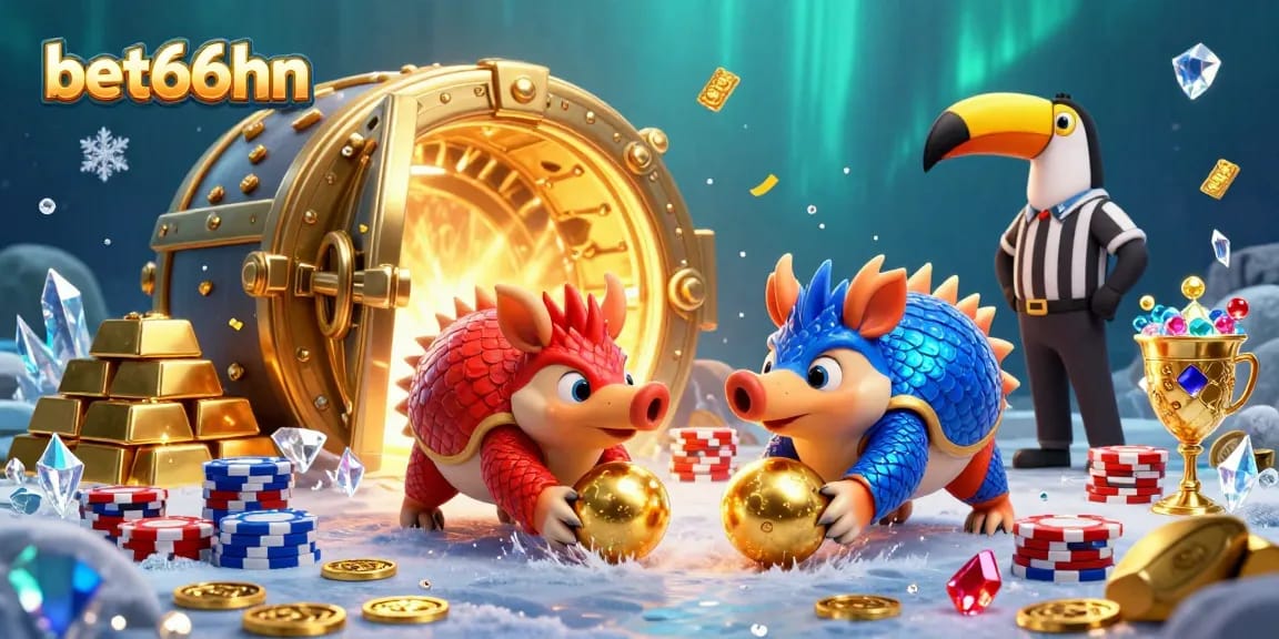 Spin to win at bet66hn with dazzling pangolins and casino treasures in 3D