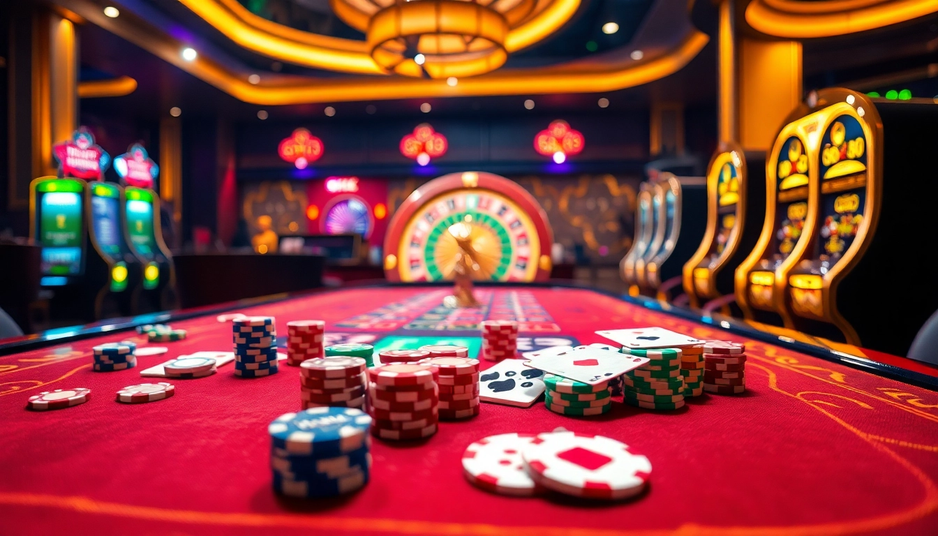 Players enjoy thrilling games at the GK 88 casino, featuring vibrant tables and exciting slot machines.