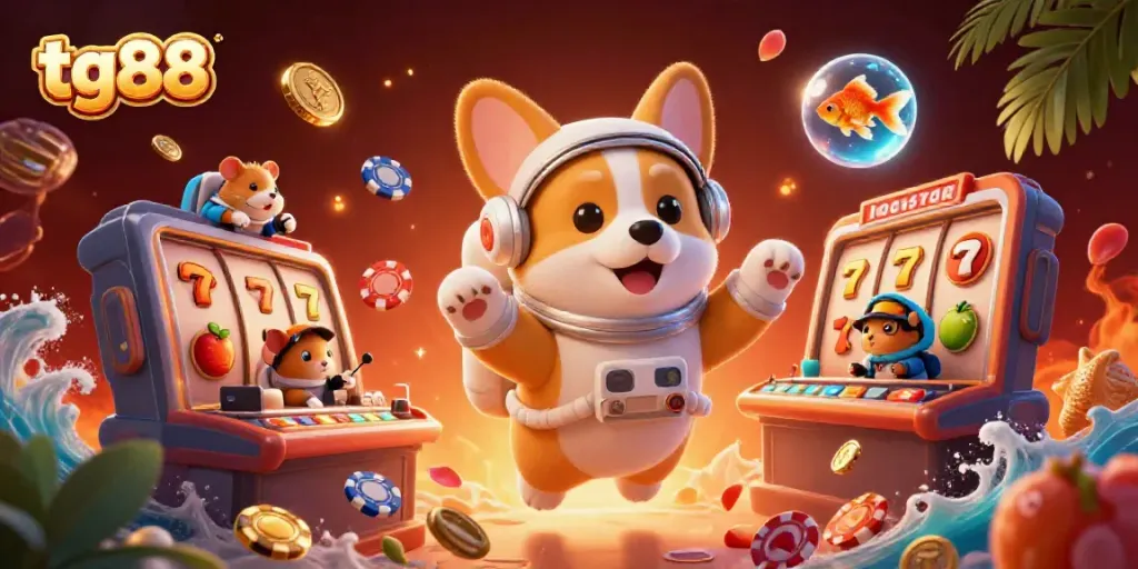 Experience thrilling slots and jackpots with tg88 in a vibrant, cosmic casino adventure.