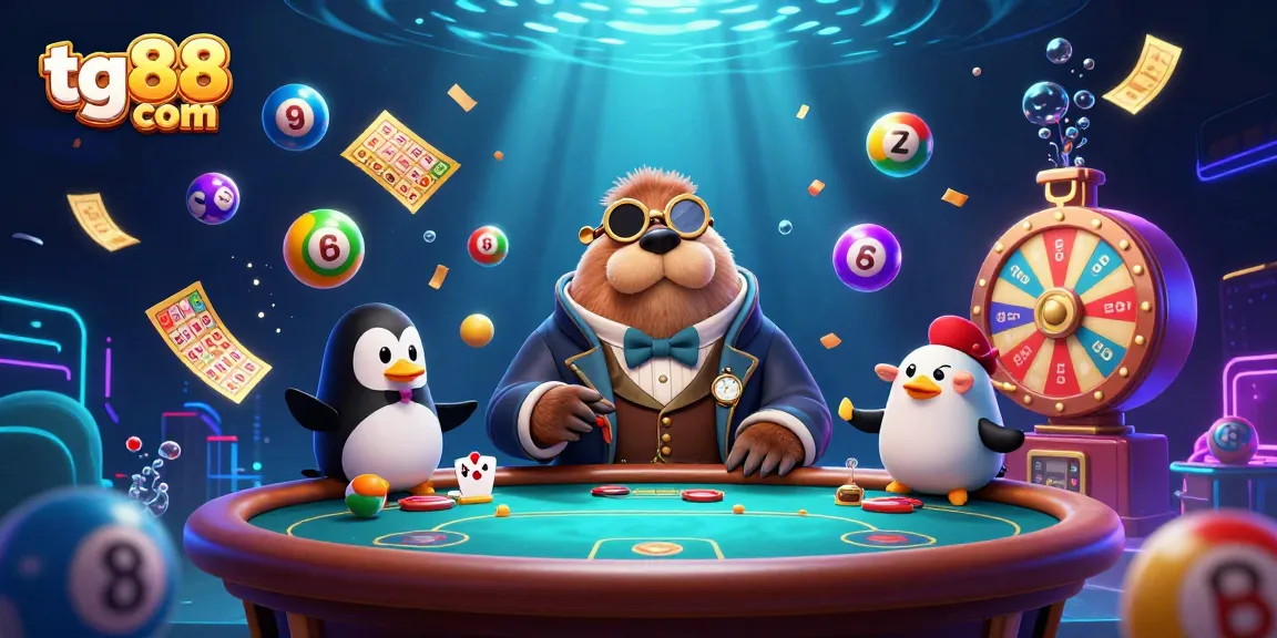 Experience thrilling games on tg88 com with a lively underwater poker scene.