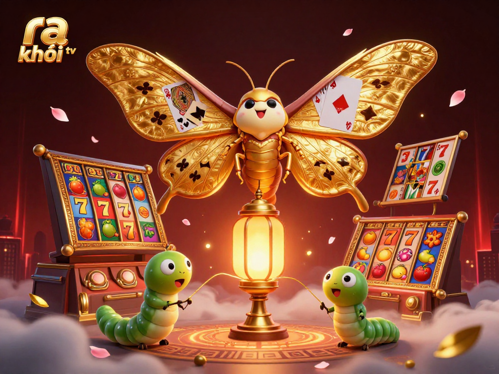 Experience the thrill of ra khơi tv with a dynamic illustration of a 3D cartoon casino scene.