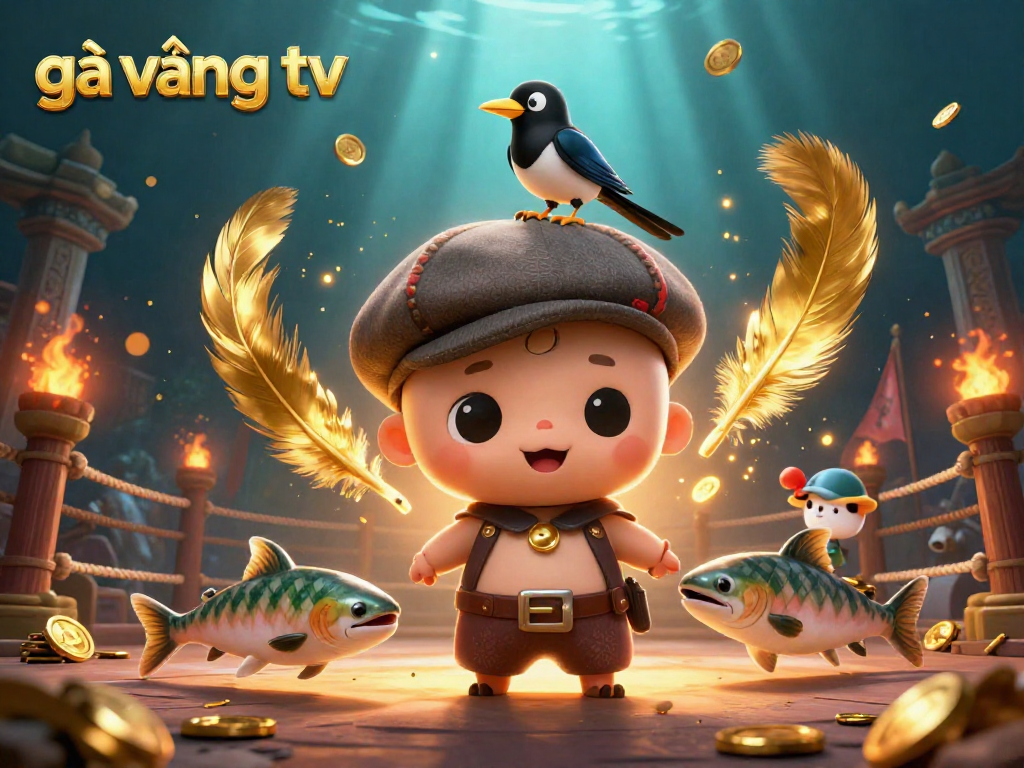 Engage with gà vàng tv's vibrant casino world in this playful 3D illustration showcasing dynamic gaming elements.
