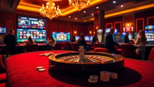 Experience the thrilling ambiance of mm88 com with roulette and poker games in a luxurious casino.