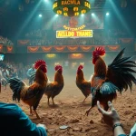Exciting live cockfighting action featured in đá gà trực tiếp with dynamic match visuals and engaged audience.