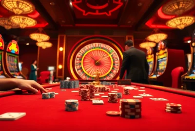 Winning at RED88's vibrant casino table featuring cards and dice.