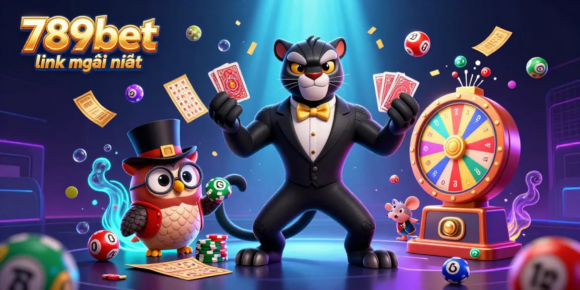Engage in exciting gaming experiences with 789bet link mới nhất showcasing interactive casino characters and vibrant game elements.